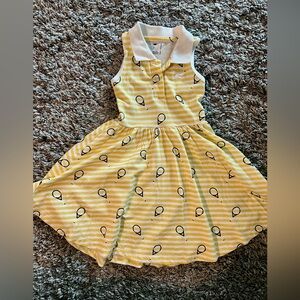 ❤️Monica + Andy Striped Polo Dress with Tennis Print, like NEW